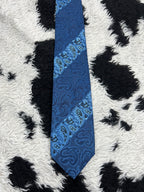Double-Shaded Blue Paisley Tie