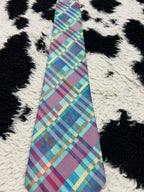 Plaid Blue Purple & Lavender Tie