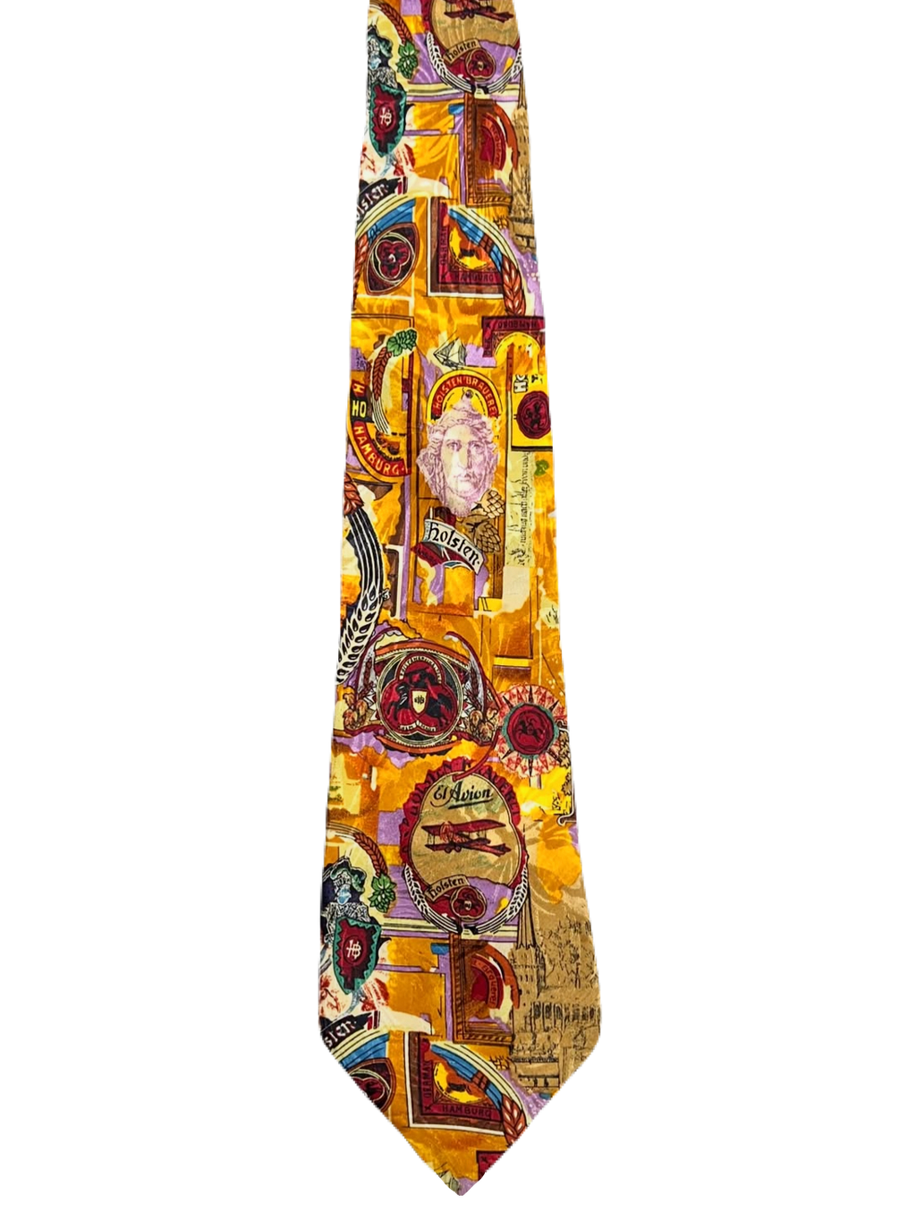 Abstract Beer Labels Tie