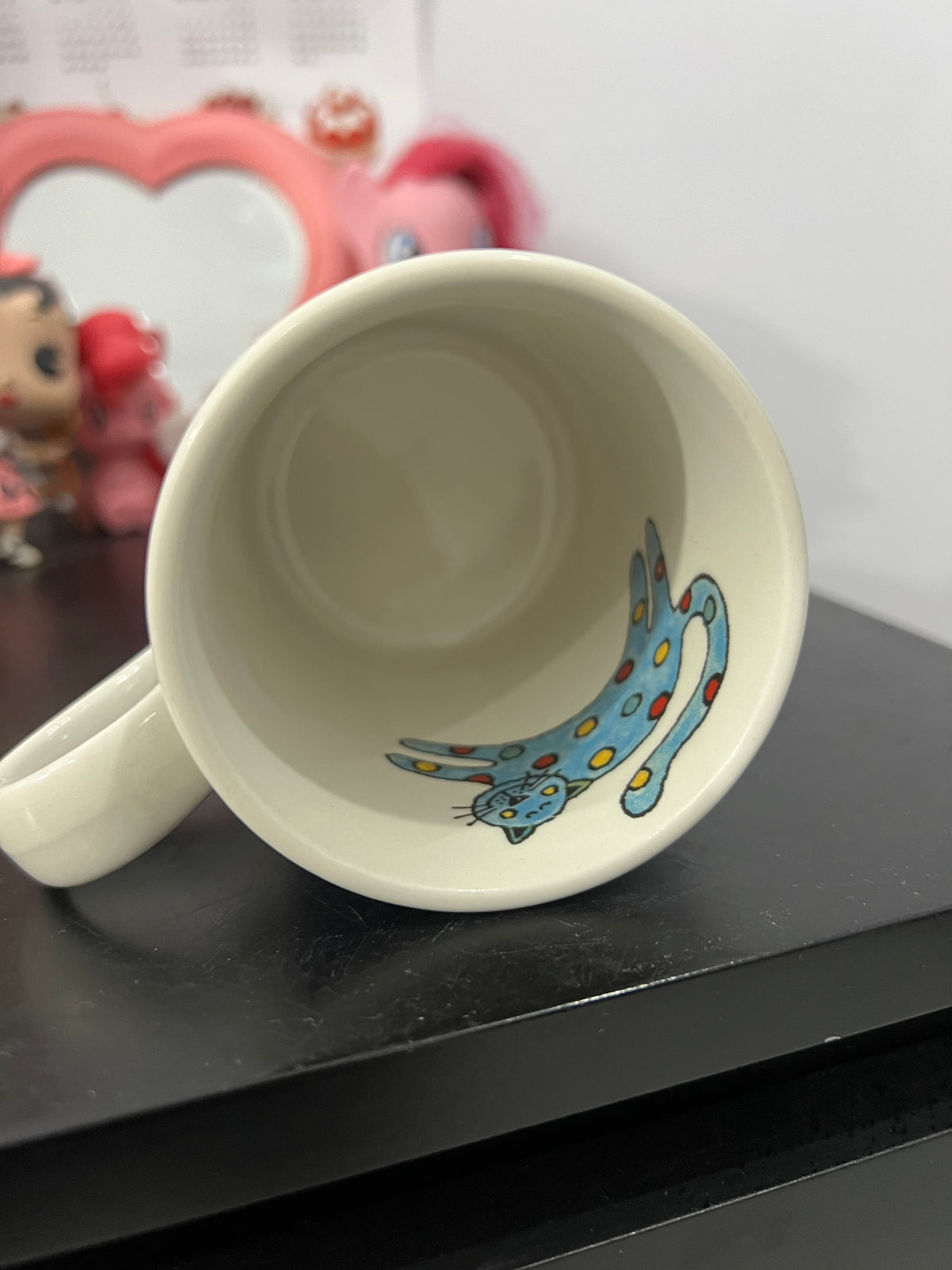 Vintage Sleeping Cat Aurthur Wood Mug