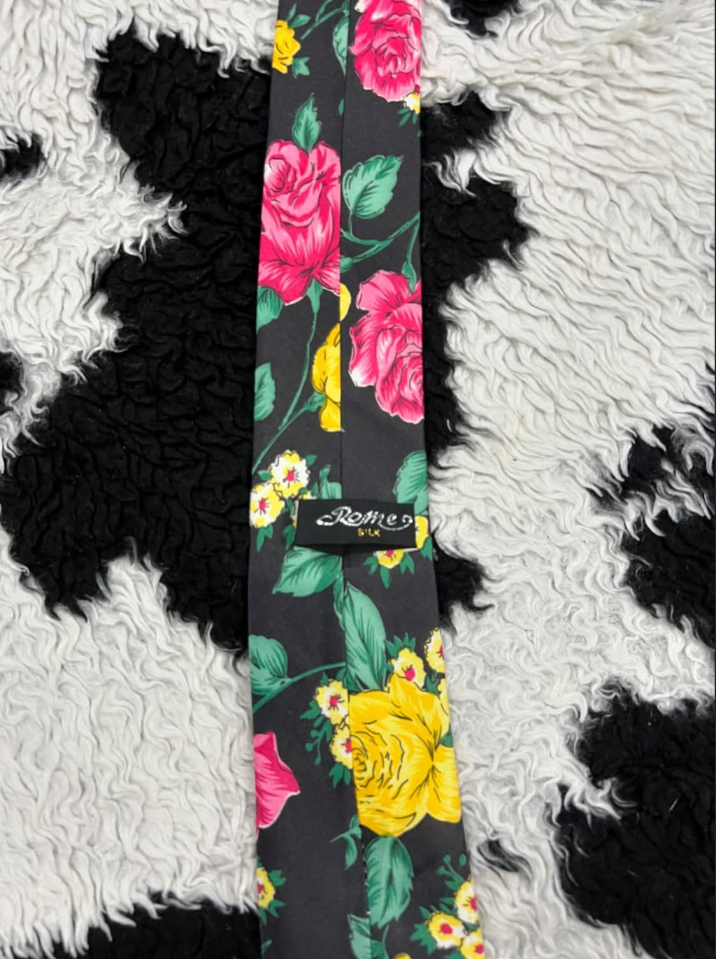 Yellow & Pink Roses Tie