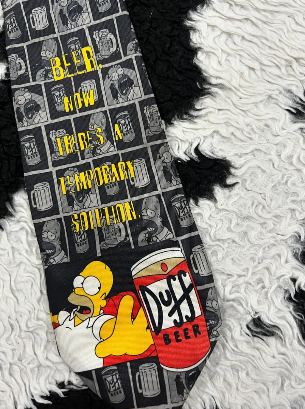 "Beer, now there's a temporary solution" Simpsons Tie