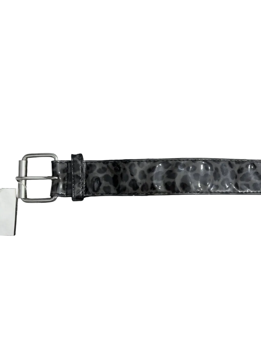 Grey Cheetah Print Belt