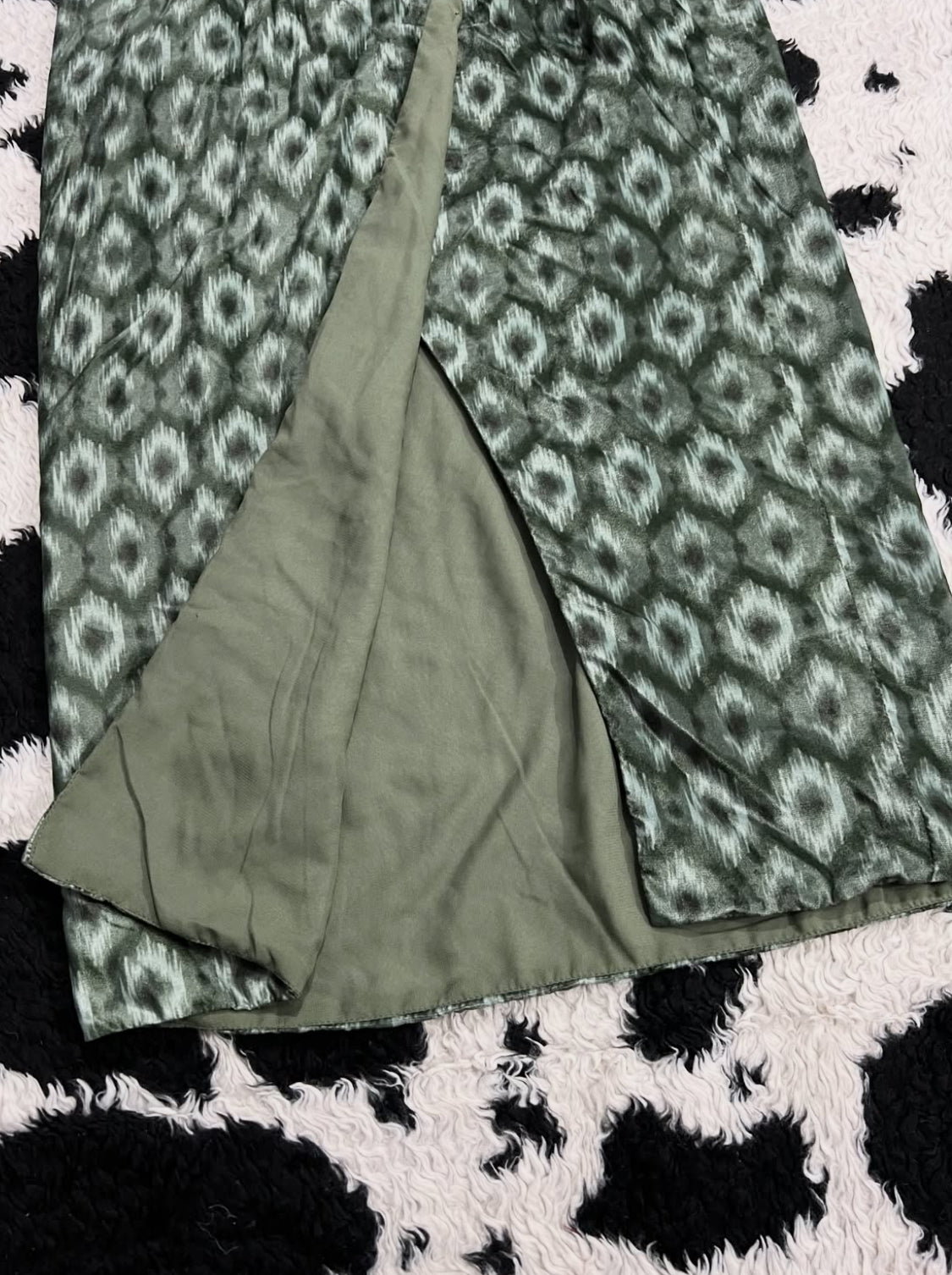 ZARA Long Green Skirt