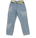 Miss Selfridge Embroidered Butterfly Denims (Waist 32)