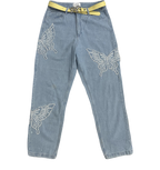 Miss Selfridge Embroidered Butterfly Denims (Waist 32)