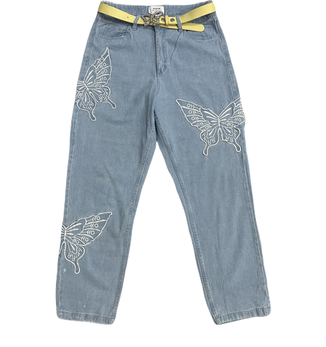 Miss Selfridge Embroidered Butterfly Denims (Waist 32)