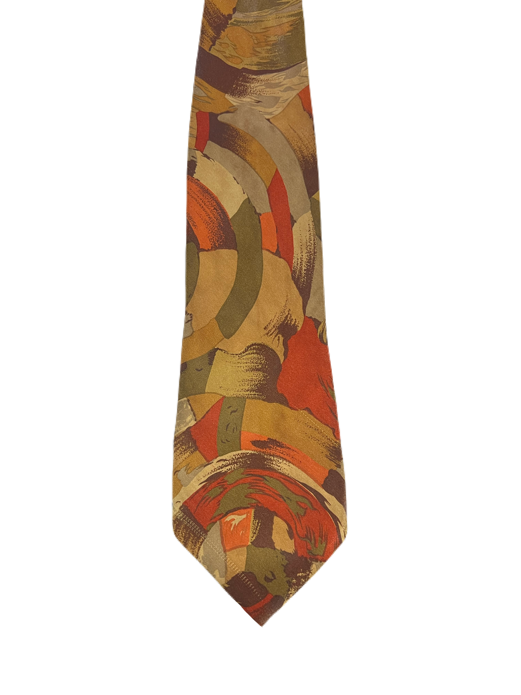 Present Orange Abstract Tie