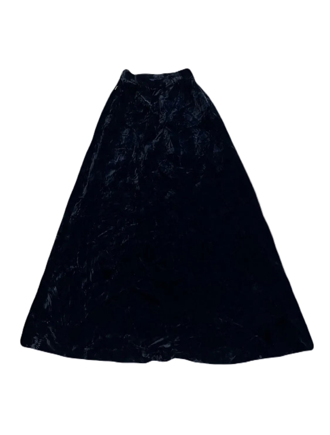 Midnight Blue Velvet Long Skirt