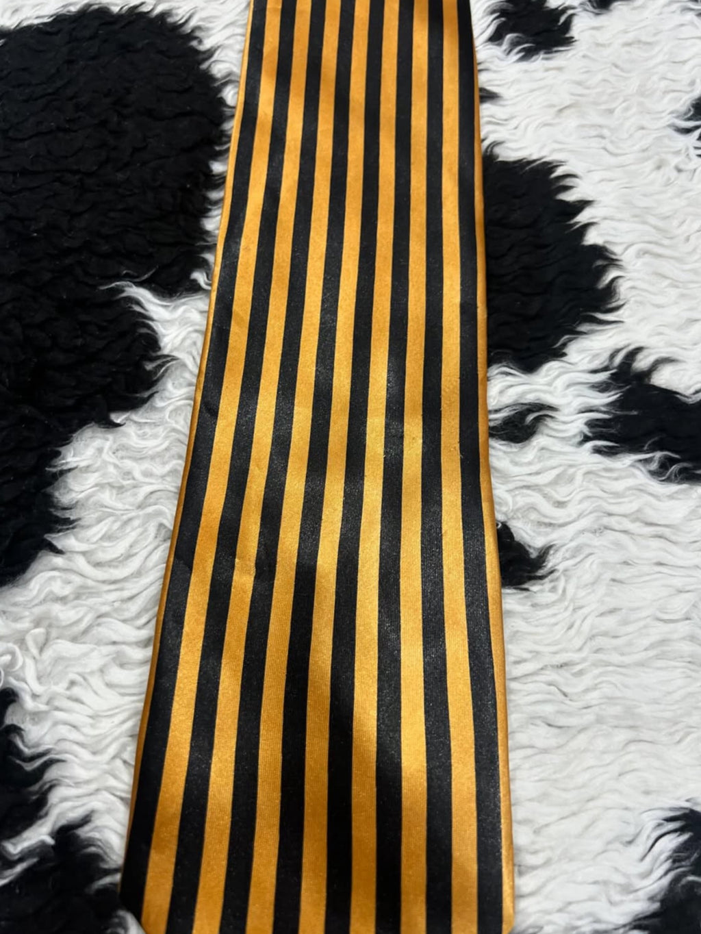 Orange & Black Striped Tie