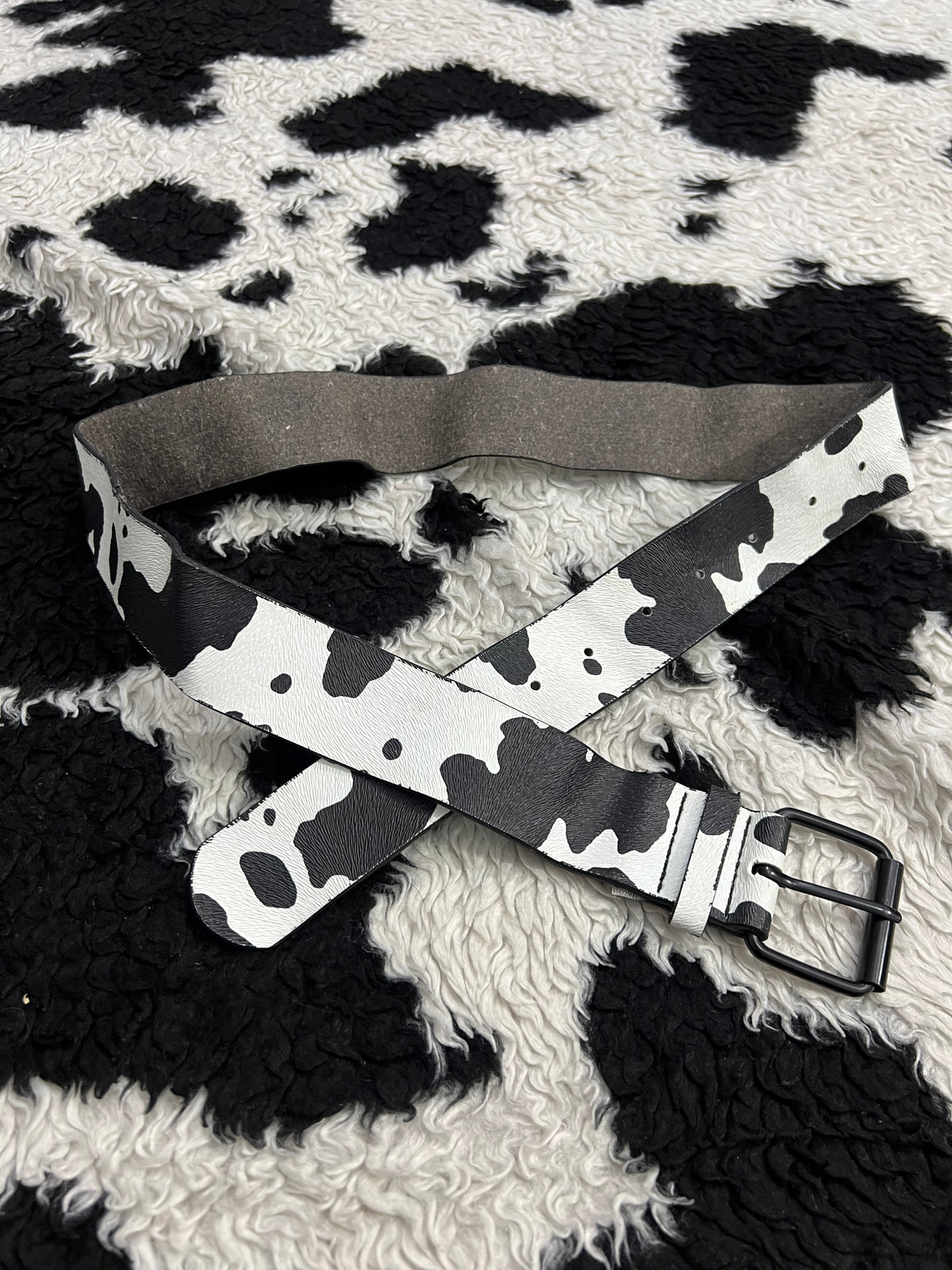 Cow Print Belt
