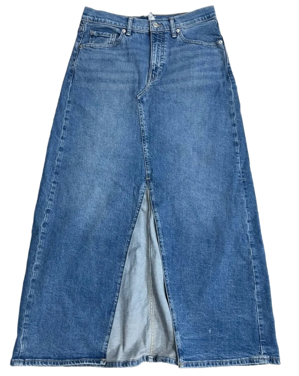 Blue Long Denim Skirt
