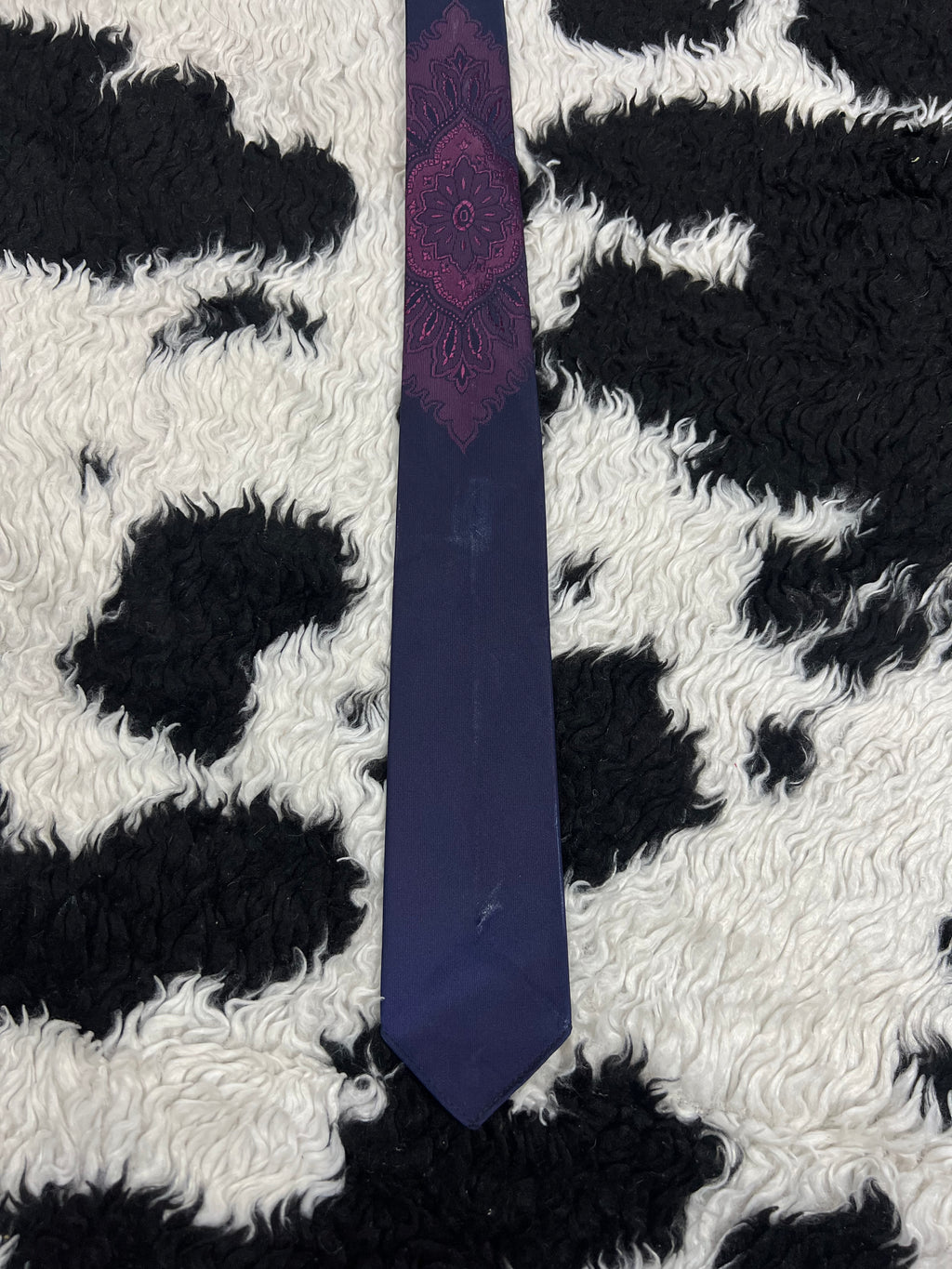 Folkspeare Blue & Purple Embroidered Narrow Tie