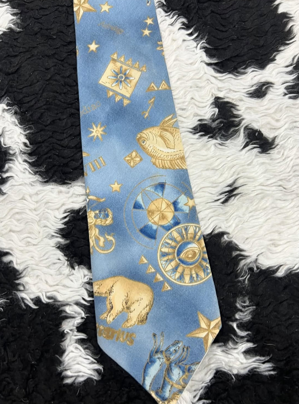Zodiac Signs Narrow Tie