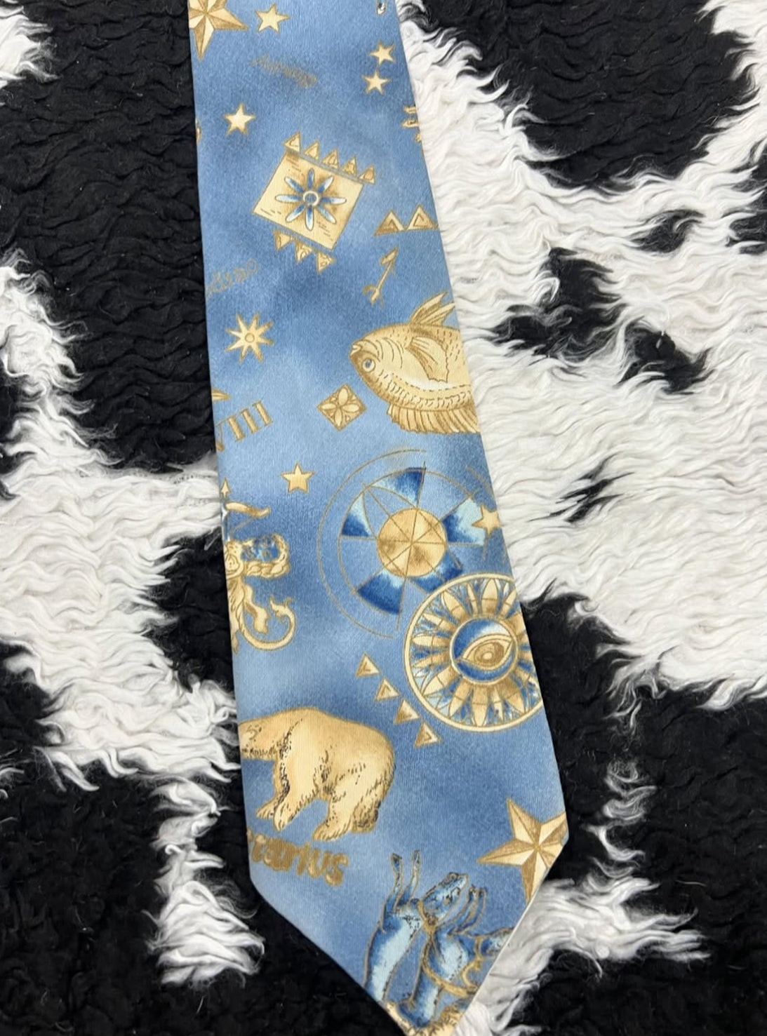 Zodiac Signs Narrow Tie