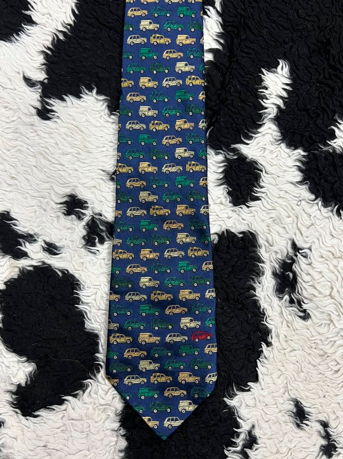 Embroidered Cars Traffic Tie