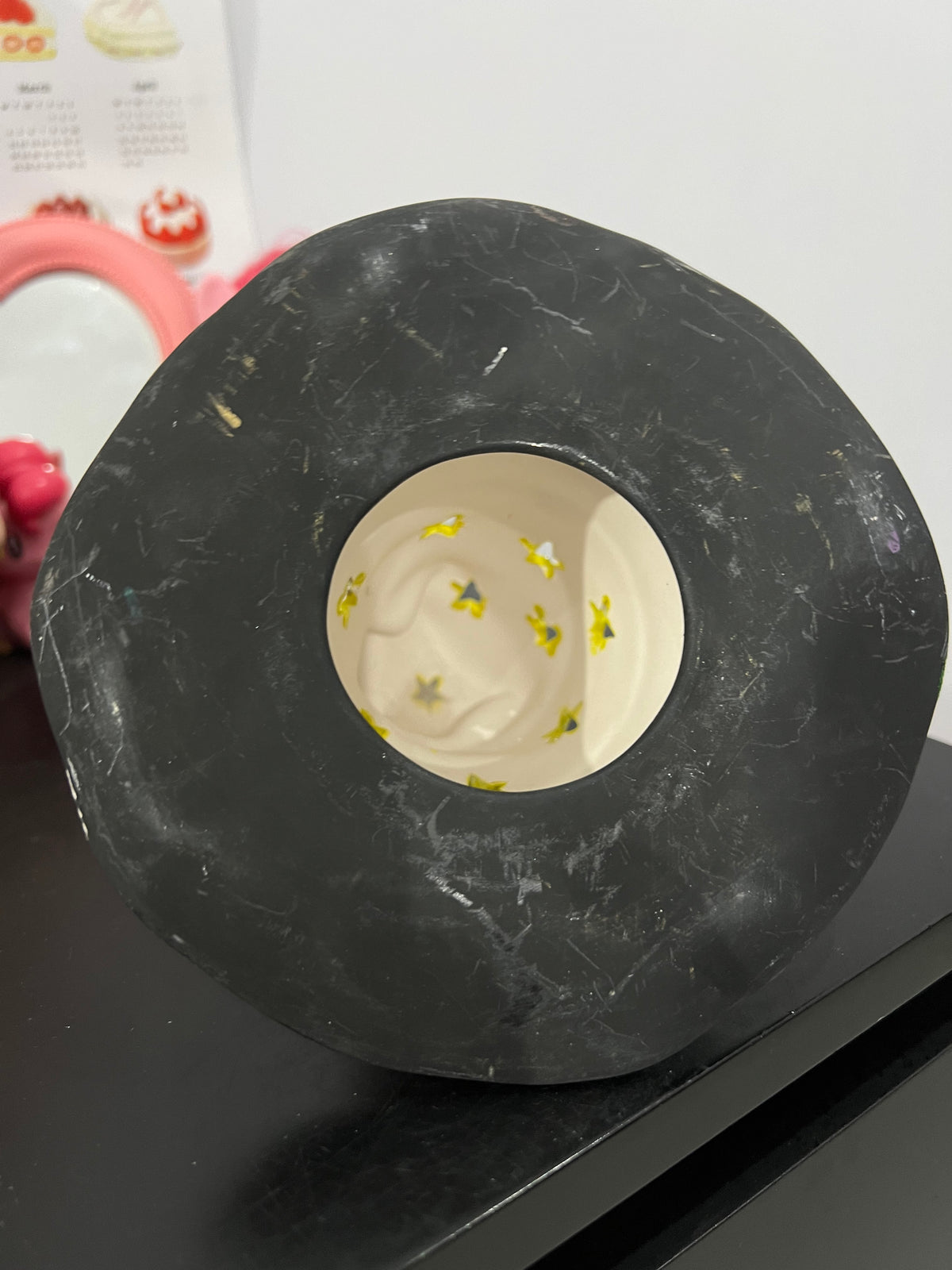 Ceramic Witch Glittered Hat Candle Holder