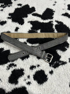 Black Zipper Glittery Belt