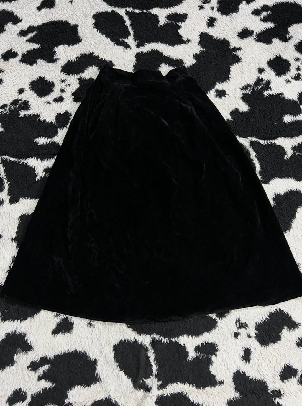 Black Long Velvet Skirt