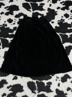 Black Long Velvet Skirt