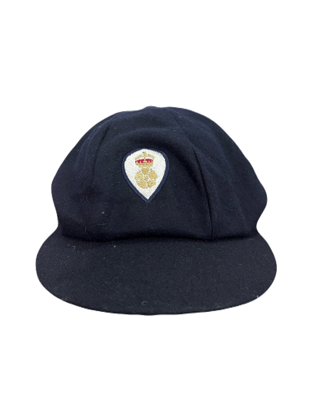 Navy Blue Embroidered Messenger Cap