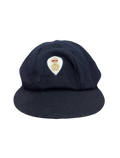 Navy Blue Embroidered Messenger Cap