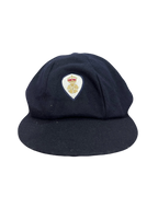 Navy Blue Embroidered Messenger Cap