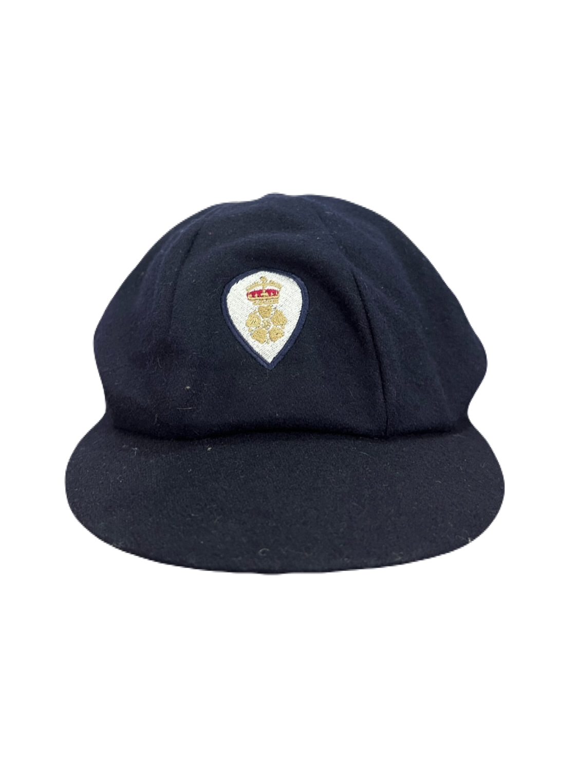 Navy Blue Embroidered Messenger Cap