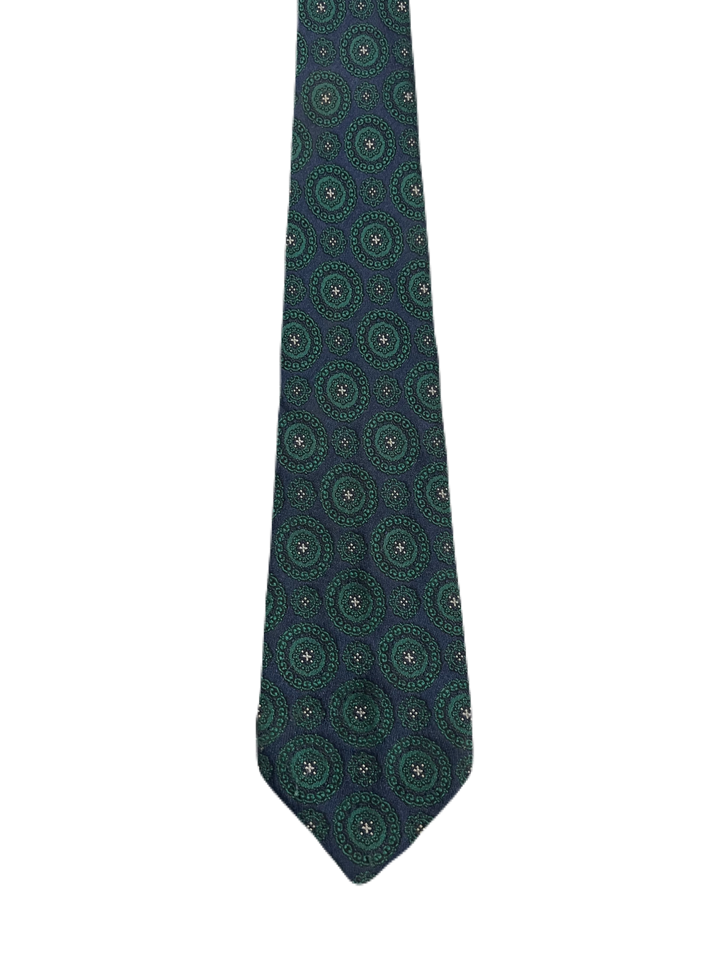 Hornes Green Narrow Embroidered Tie
