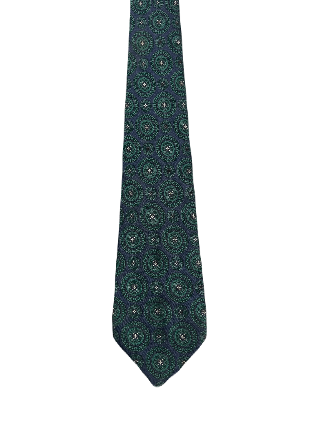 Hornes Green Narrow Embroidered Tie