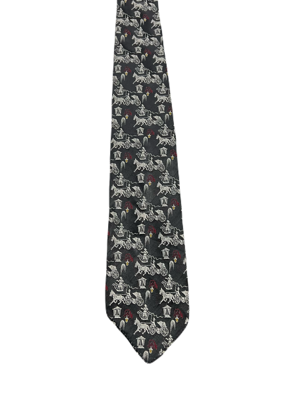 Carriage Embroidered Narrow Tie