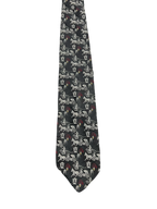 Carriage Embroidered Narrow Tie