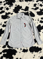 Skull Embroidered Buttonup