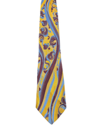 Tootal Yellow, Purple & Blue Embroidered Tie