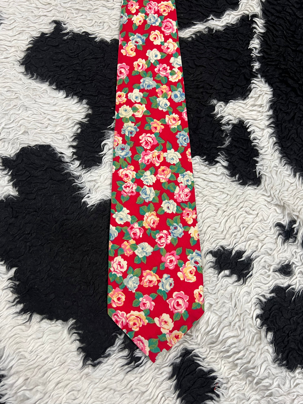 Liberty Red Floral Tie