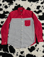 Izzue Red & White Striped Buttonup