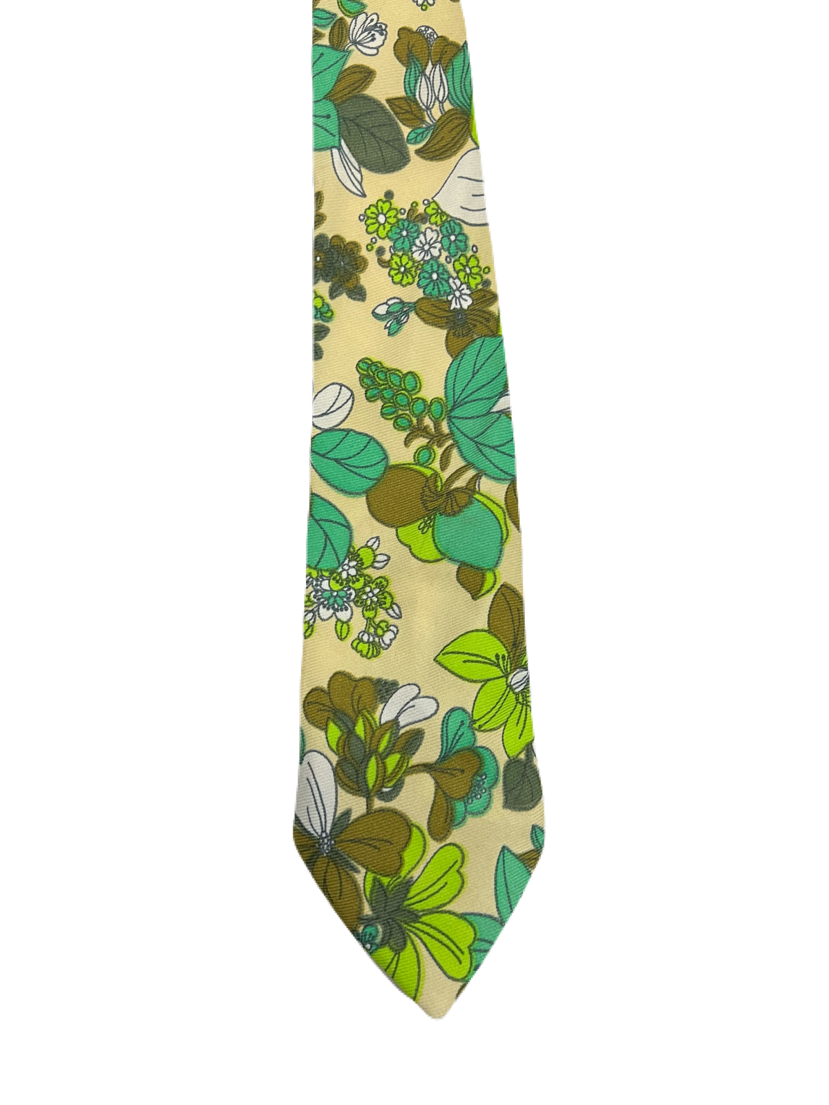 Green Floral Tie