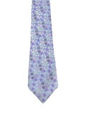 Purple Embroidered Floral Tie