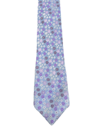 Purple Embroidered Floral Tie