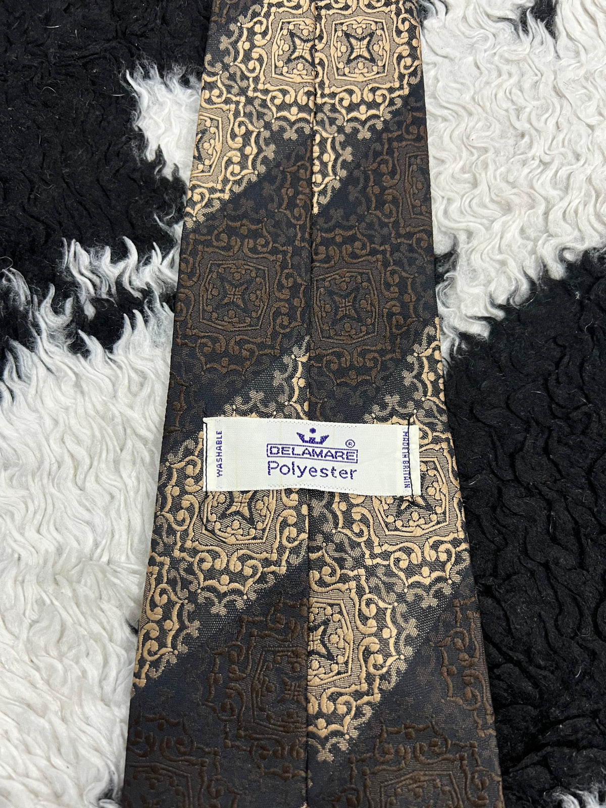 Delamare Brown Embroidered Tie
