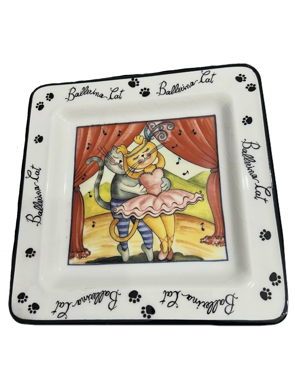 Ballerina Cat Ceramic Plate