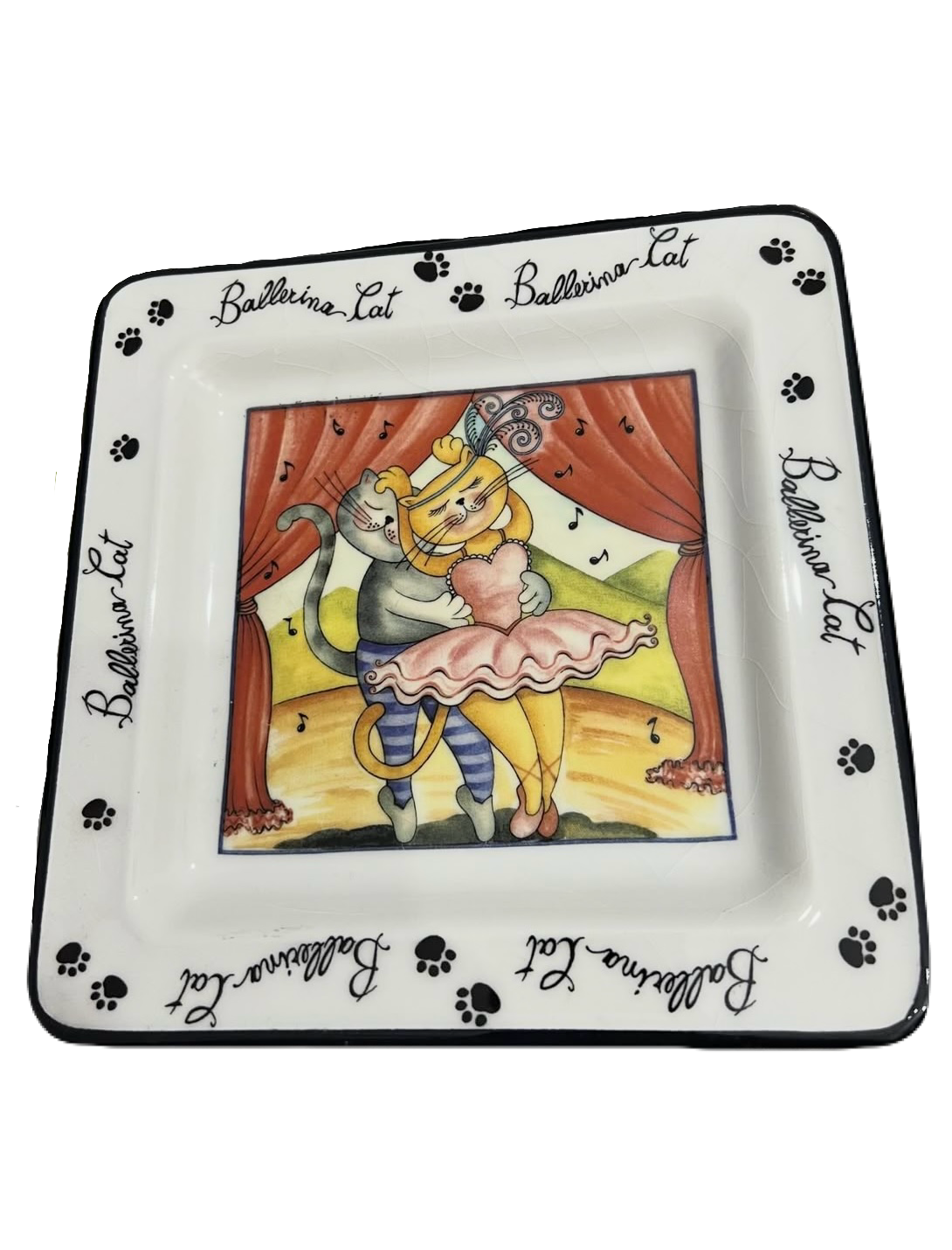 Ballerina Cat Ceramic Plate