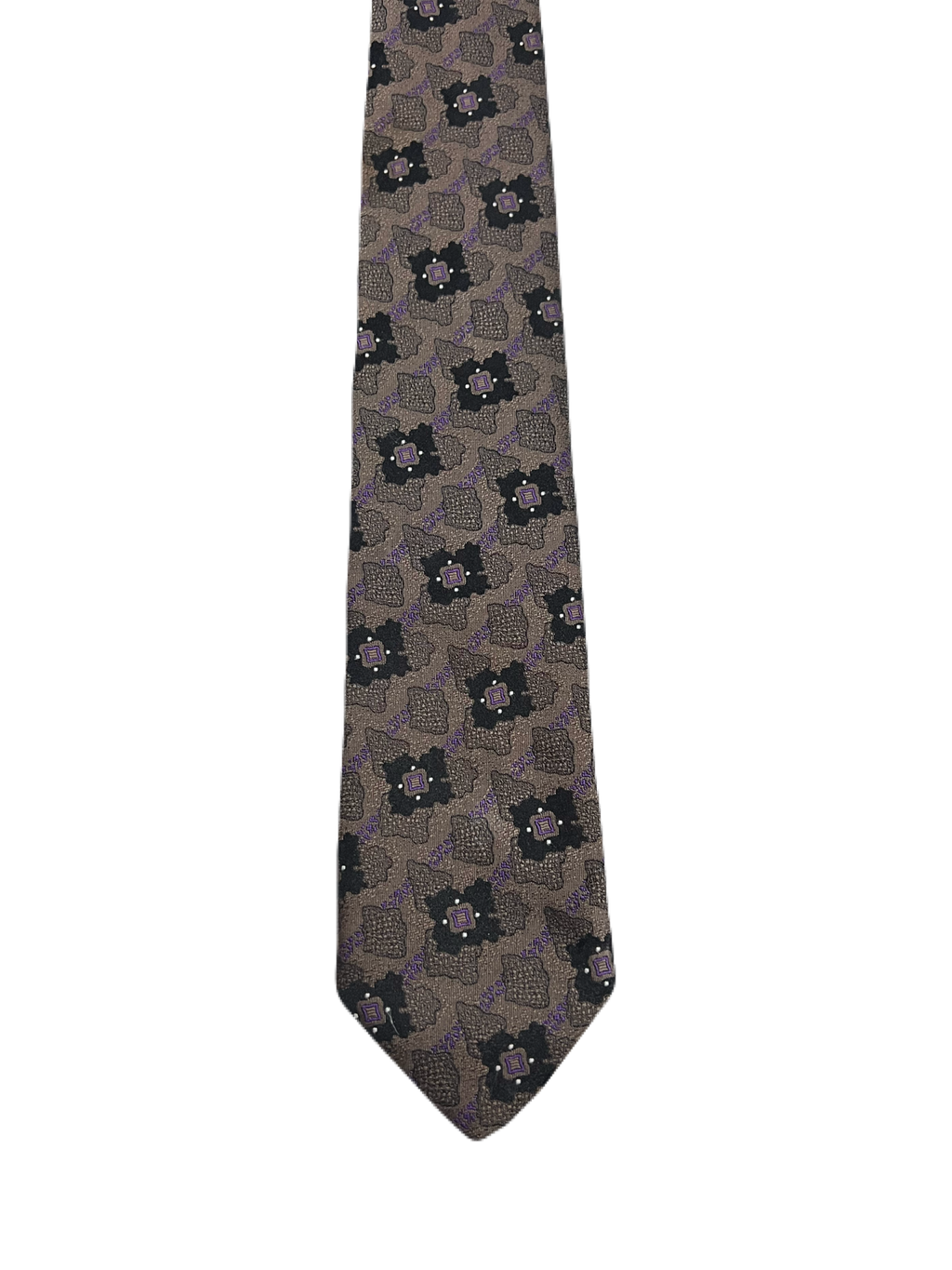 Gilt Edge Brown & Black Embroidered Tie