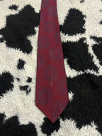 Hollyvogue Red Embroidered Wide Tie