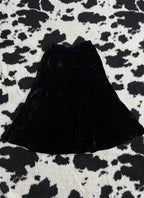 Long Black Velvet Skirt