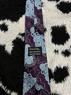 Purple & Blue Embroidered Tie