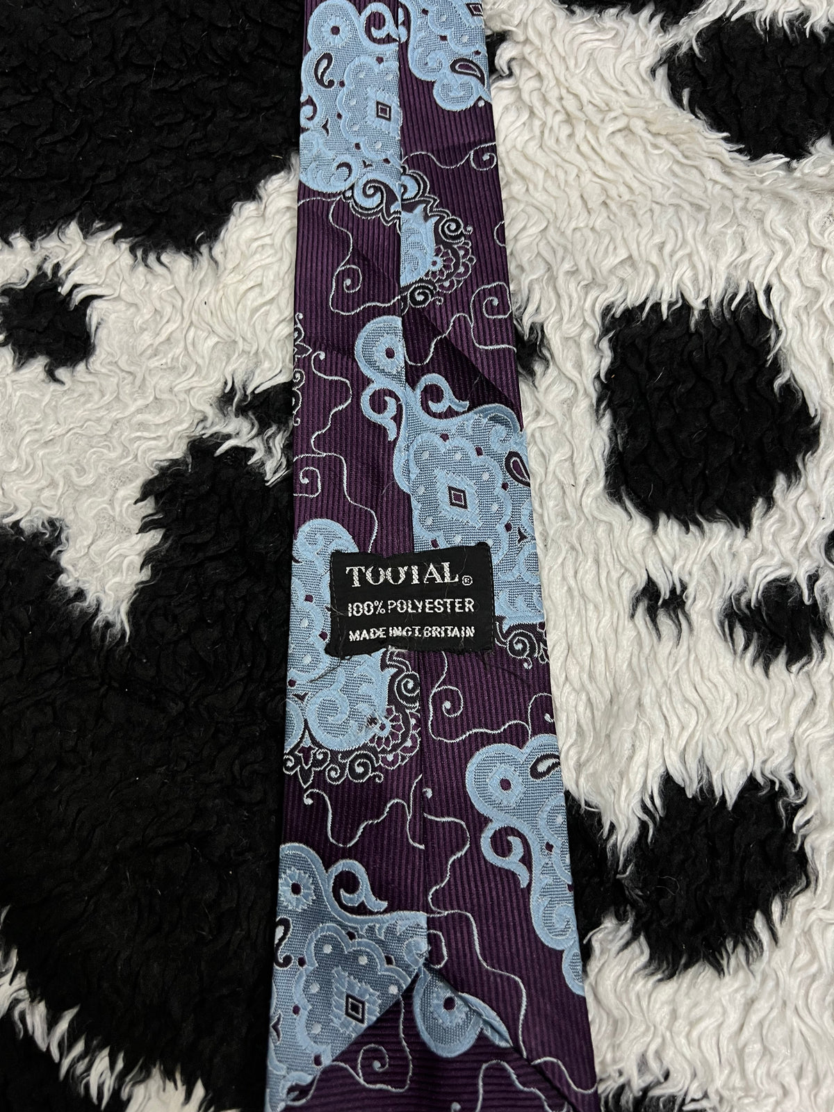 Purple & Blue Embroidered Tie