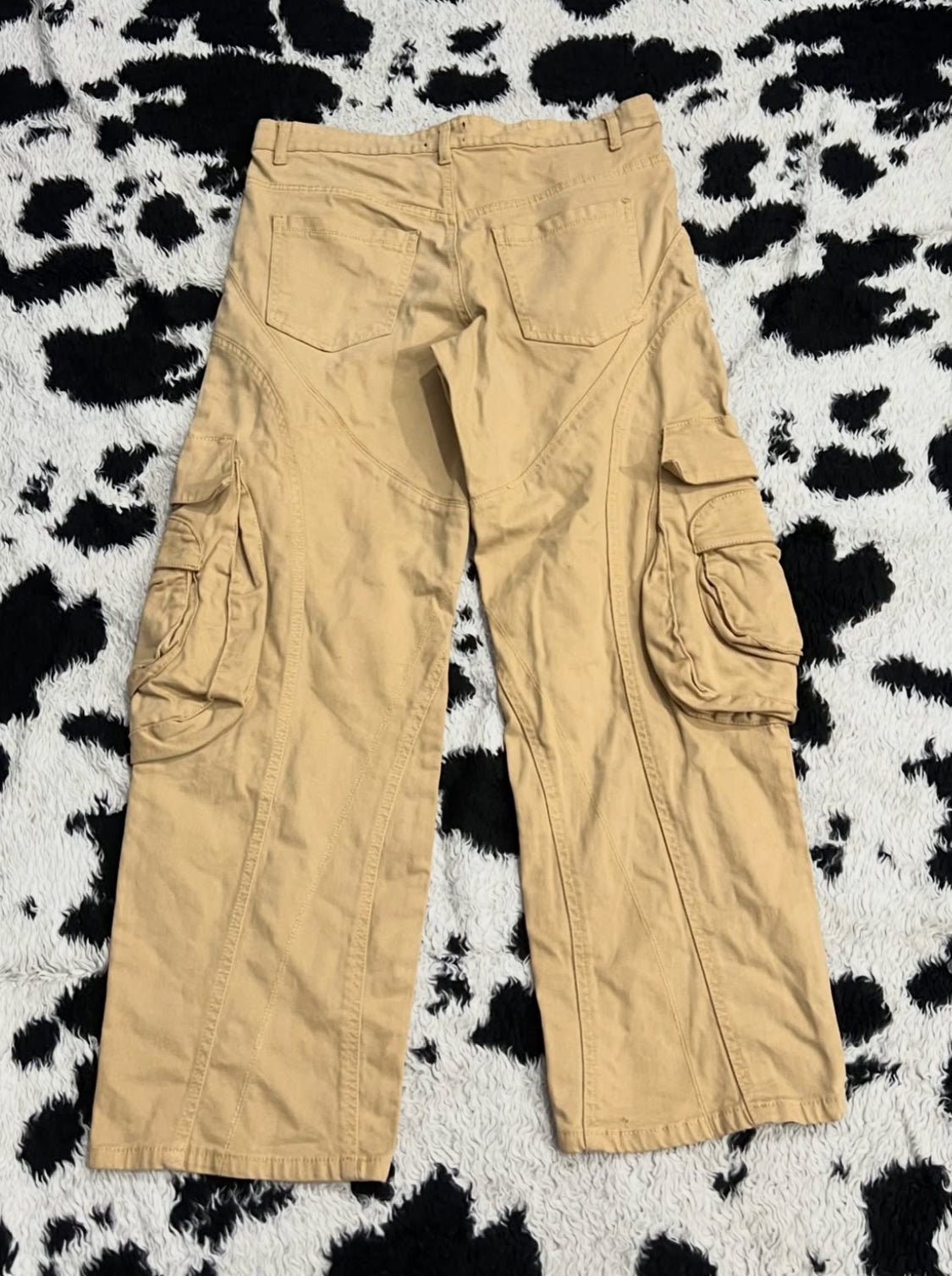 Tan Detailed Cargo Pants (Waist 36)