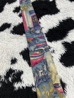 Italian Town Scenery Painting Tie