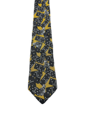 Dominoes & Cars Embroidered Tie (Tagged)